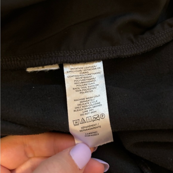 Like New Loft Faux Leather Straight Leg Jogger Pants - Size XL - Picture 6 of 7